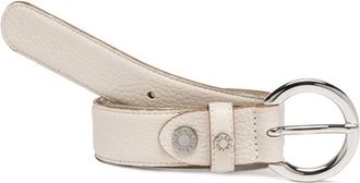 Gianni Chiarini Accessoires, Dames, Wit, L, Leer, Cintura in pelle martellata con fibbia argento