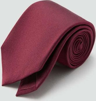 Mango Cravatta 100% seta granato - Uomo - Taglia unica - MANGO MAN