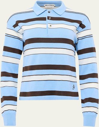 J.W.Anderson Striped Knit Rugby Polo Shirt