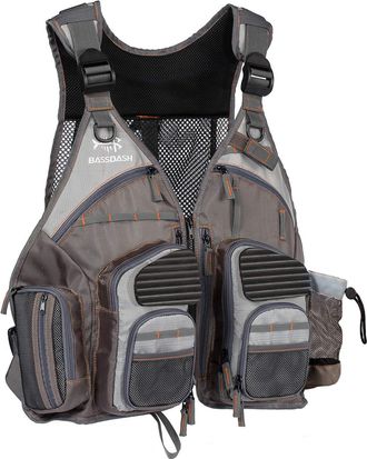 Bassdash Strap Fishing Vest Adjustable for Men and Women, Fishing Waistcoat for Fly Bass Fishing and Outdoor Activities