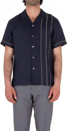 Paul Smith Casual-Fit Piece-Dyed Shirt In Navy