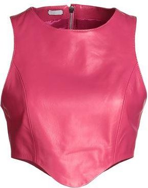 8 by YOOX LEATHER SHAPED TOP