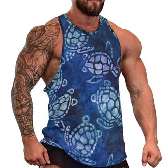 Generic Sea Turtle Blue Mens Tank Tops Sleeveless Muscle Shirt Sports Workout Gym Vest T-Shirts