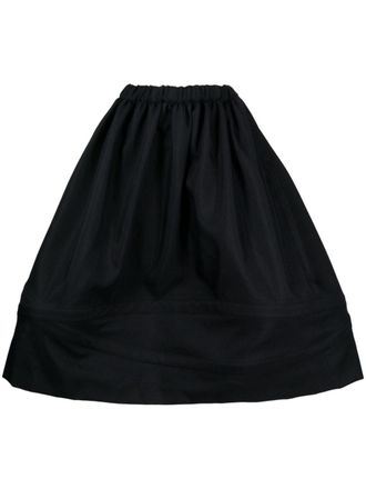 Comme Des Gar&ccedil;ons elastic-waist flared midi skirt - Black
