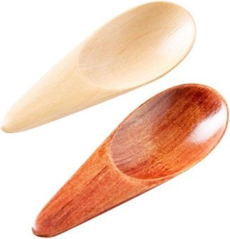 OEM Cucharas Peque&ntilde;as De Madera (4 Unidades): Cucharas De Caf&eacute;, Cucharas De Postre, Cucharas De Sal, Cucharas De Madera Reutilizables