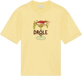 Dr&ocirc;le de Monsieur Lobster Cup T-Shirt - Heren - T-shirts - Geel - S - Katoen - Tops