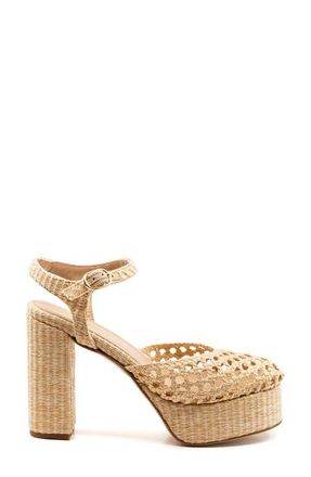 Andrea Gomez Beatriz Platform in Natural Raffia at Nordstrom, Size 36.5