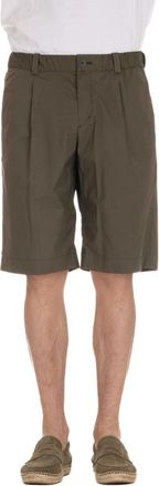 Herno Groene Superlichte Bermuda Shorts van Katoen - Heren - Korte Broeken - Groen - S - Katoen - Korte Broeken