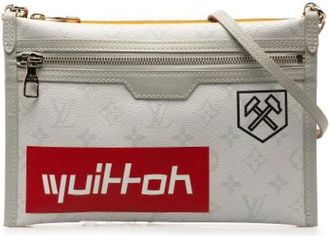 Louis Vuitton Tweedehands Canvas Louis Vuitton tassen - Dames - Vintage Schoudertas - Grijs - ONE Size - Vintage