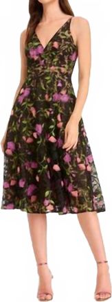 Dress The Population Elisa Dress In Black Multi