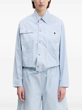 Carhartt Work in Progress Nota Shirt stripe-pattern jacket - Blue