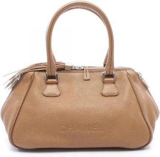 Chanel Pre-owned Logo Fringe Leather Tote Bag - Dames - Vintage Handtas - Beige - ONE Size - Leer - Vintage