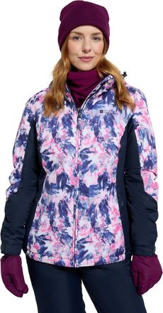 Mountain Warehouse Dawn Womens Ski Jacket - Snowproof, Warm Ladies Jacket, Fleece Lined Ski Coat, Adjustable Cuff, Hem & Hood - Ideal Ski Clothes In Winter Navy Womens S