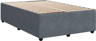vidaXL Vidaxl - Estructura De Cama Sin Colch&oacute;n Terciopelo Gris Oscuro 120x200cm