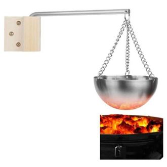 OEM Bol Aromatherapie - Acero Inoxidable 304 - 20 Cm - Brazo Giratorio Para Piedras O Radiadores Infrarrojos - Para Sauna Tradicional E Infrarrojo