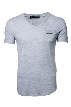 Dsquared2 grey t-shirt with ragged design