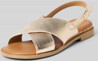 Tamaris Tamaris Sandalen aus echtem Leder in Gold, Gr&ouml;&szlig;e 36