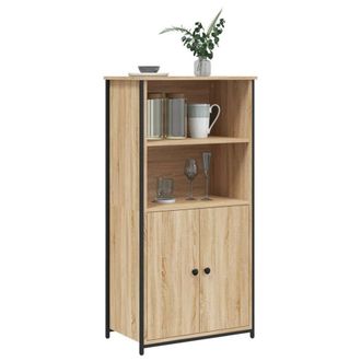 Berkfield Home Highboard Sonoma Oak 62x36x121.5 cm Engineered Wood in Light Brown