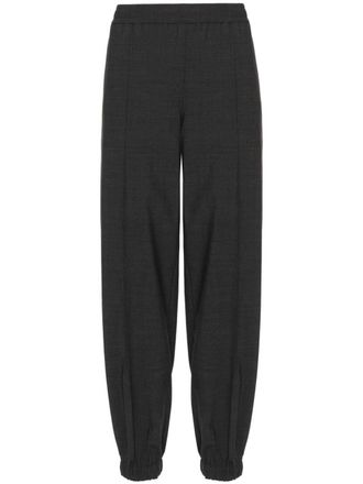Fabiana Filippi exposed-seam tapered-leg trousers - Grey