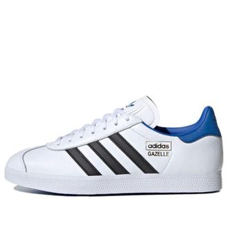 adidas Gazelle Shoes White Black Blue FU9665