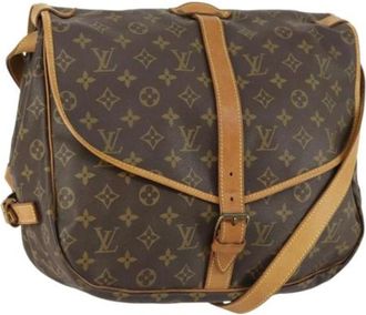 Louis Vuitton Pre-owned Cross Body Bags, female, Brown, Size: ONE SIZE Pre-owned Canvas Cross Body Bag