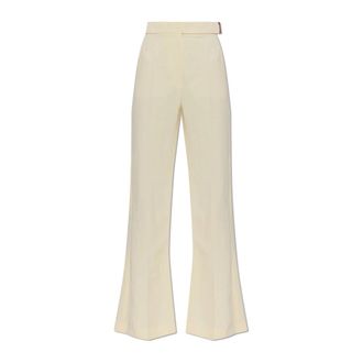 Sportmax Sportmax, Wide Trousers, female, Yellow, Size: 2XS Piacere Trousers