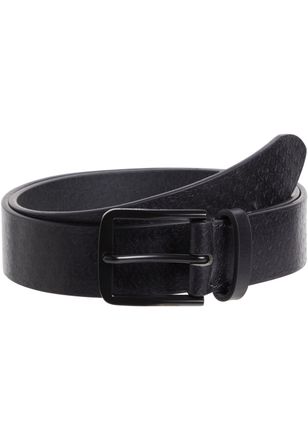 Calvin Klein Jeans Lederg&uuml;rtel CALVIN KLEIN JEANS CLASSIC FLAT LTHR BELT 35MM AOP, Herren, Gr. 11,5, schwarz (schwarz, allover print), B&uuml;ffelleder, gemustert, G&uuml;rtel Led