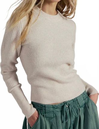 Free People Ever After Knit Pullover In Almond Milk