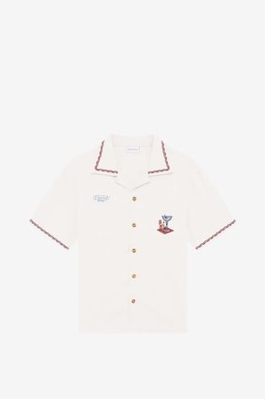 Dr&ocirc;le de Monsieur Hemd mit Kubanischem Kragen aus bestickter Baumwolle Cocktail