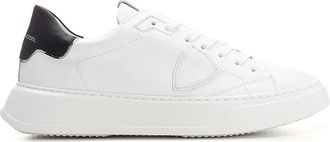 Philippe Model White Sneakers With Black Heel Tab