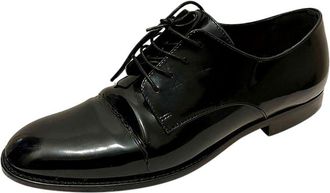Dior Brushed Calfskin Black Derby Shoes Size 37