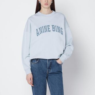 Anine Bing Hellblaues Miles-Sweatshirt mit Logo