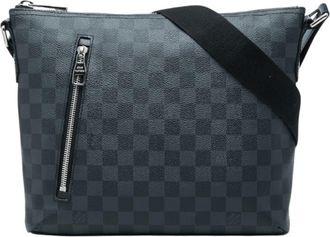 Louis Vuitton Black Gray Pvc Leather Shoulder Bag (Pre-Owned)