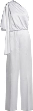 BOSS One-shoulder jumpsuit with tie neckline