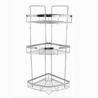 Trade Shop Trade Shop - Estante De Esquina Cromado Para 3-sheld Ducha Plane Organizer Para Ba&ntilde;o 59257