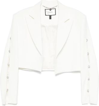 Nissa Blazer crop con strass - Bianco