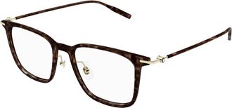 Montblanc Stijlvolle Brillen - Heren - Brillen - Bruin - 52 MM - Accessoires