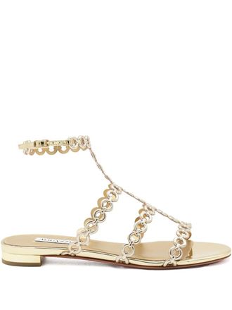Aquazzura Infinity Chain flat sandals - Gold