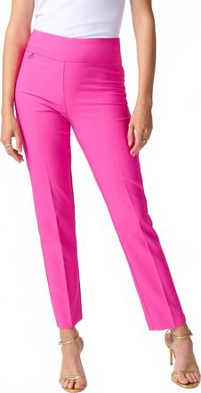 Joseph Ribkoff Lux Twill Slim-Fit Pants In Ultra Pink