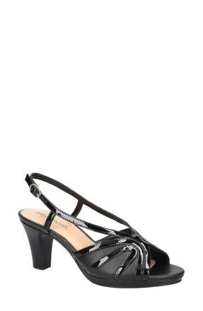 Easy Street Starlight Slingback Sandal in Black Patent at Nordstrom, Size 7.5