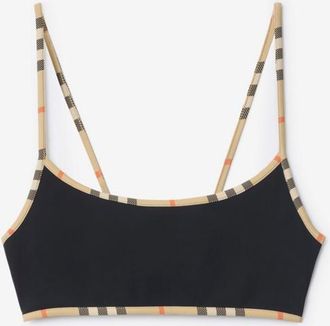 Burberry Check Trim Bikini Top