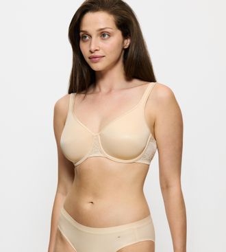 Triumph Minimizer-BH TRIUMPH Comfort Minimizer, Damen, Gr. 80, Cup D, teint, Microtouch, Obermaterial: 71% Polyester, 18% Polyamid, 11% Elasthan, BHs Minimize