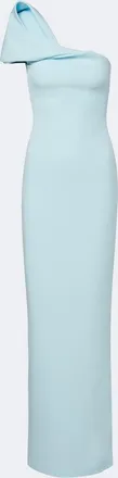 SAFiYAA Blanchette one-shoulder cr&ecirc;pe gown