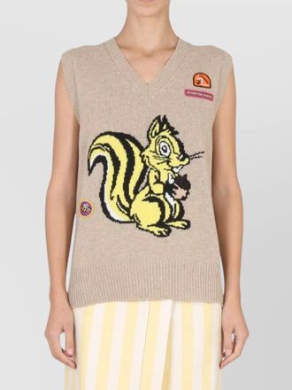 Cormio wool ribbed v-neck vest