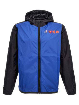 Comme Des Gar&ccedil;ons Blue Logo Hood Jacket