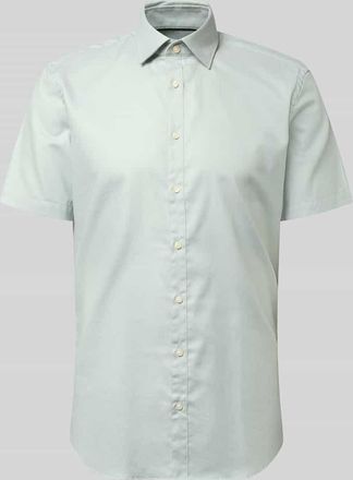 Jake*s Slim Fit Business-Hemd aus Baumwolle mit Kentkragen in Hellgruen, Gr&ouml;&szlig;e 37/38