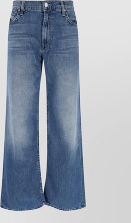 Mother wide leg trousers belt loops back pockets