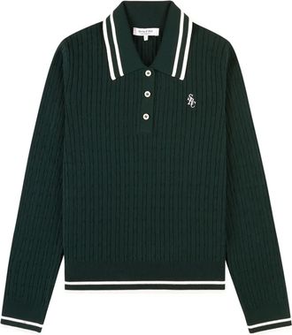 Sporty & Rich Polo a righe - Verde