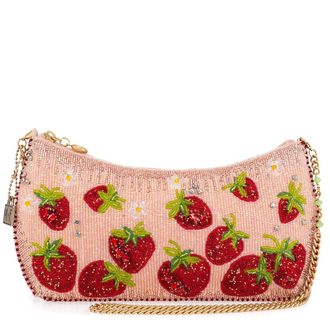 Mary Frances Women Strawberry Fields Cross-Body Handbags, Pink