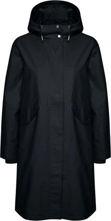 Part Two Donkerblauwe Loose-Fit Jas - Dames - Parka Jassen - Blauw - M - Katoen - Jassen